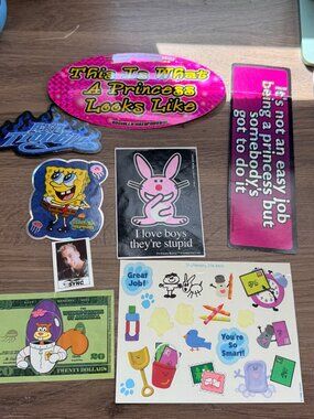 90's Y2k Sticker collection Spongebob Blue's Clues Happy Bunny Vending Stickers